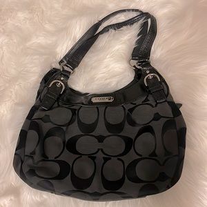 Coach Soho Signature Hobo black handbag/purse